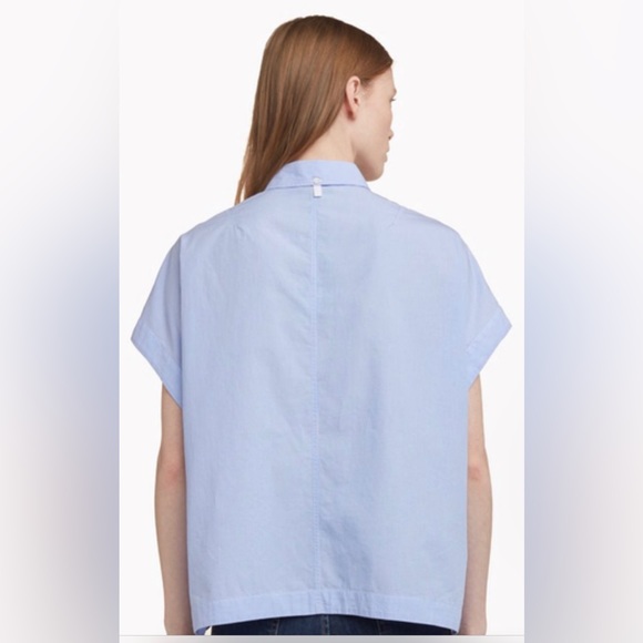 Rag N Bone NY Short Sleeve Striped Pearson Button Down Boxy Cotton Camp Shirt - Picture 5 of 9